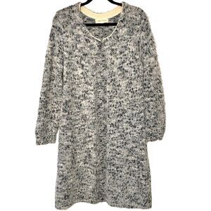 Luna Moon Eyelash Open Front Cardigan Sweater Large